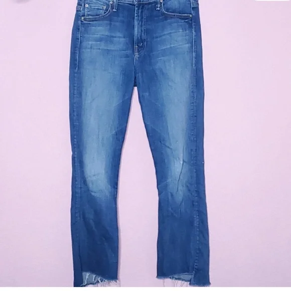 Mother Insider Crop Step Fray Jeans in Not Rough Enough - Picture 2 of 4